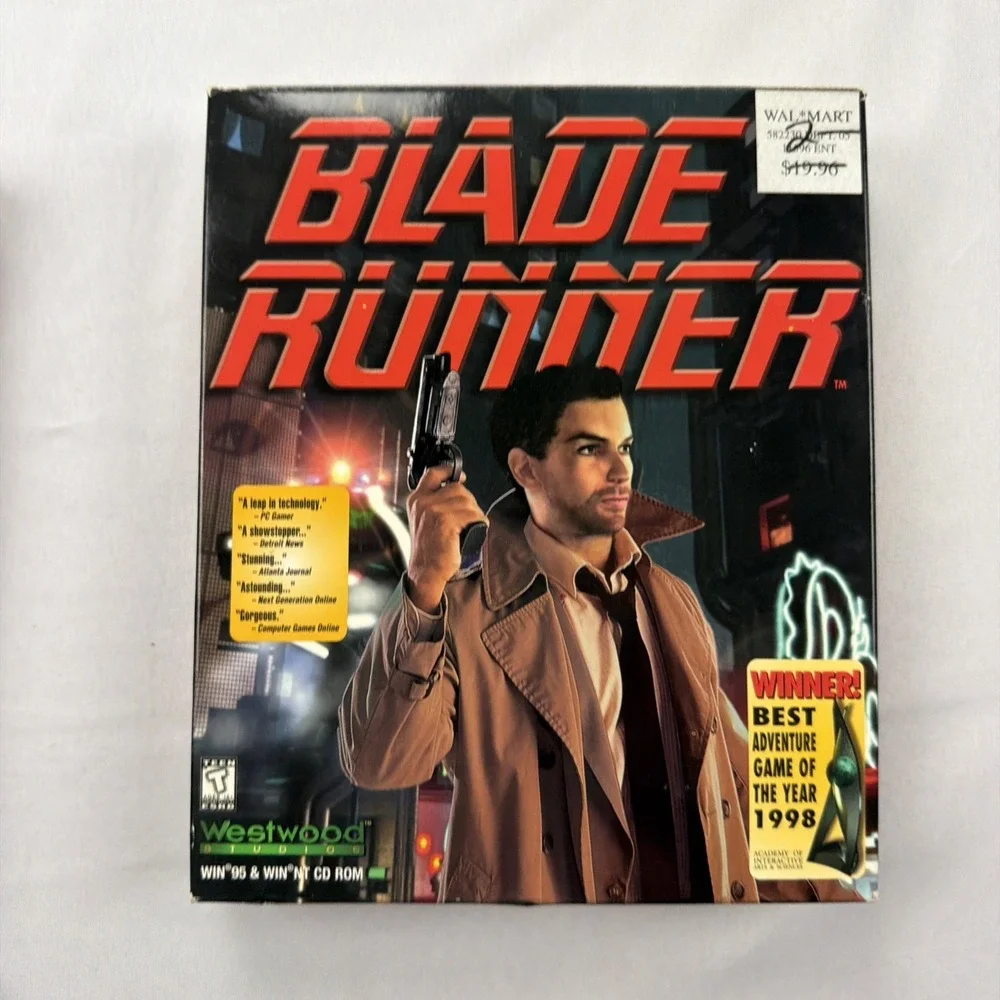 Blade Runner PC Big Box 1997 Vintage Computer Game Westwood 4 Discs